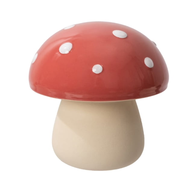 Décorations Extérieures pour Patio, Lampe Torche de Table en Céramique en Forme de Champignon pour Table de Jardin et de Cour Extérieure