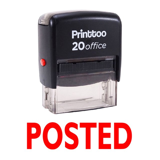 Printtoo Timbre en Caoutchouc Auto-Encreur pour Bureau - Rouge