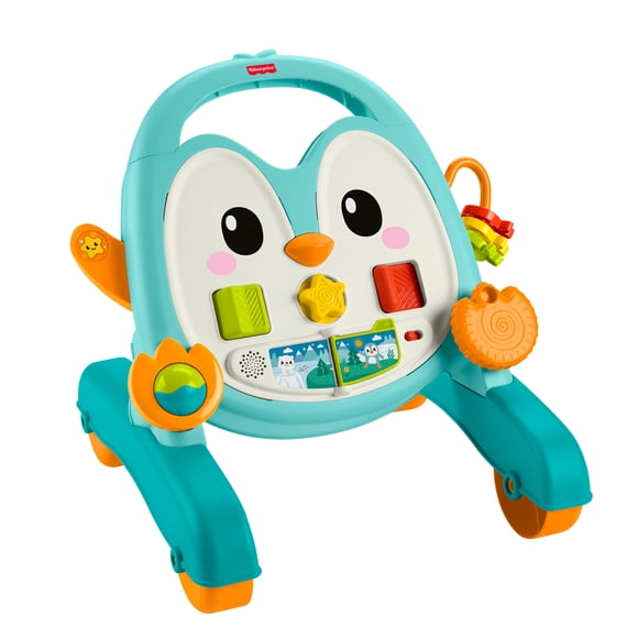 Fisher-Price 2-in-1 Musical Penguin Activity Walker, Baby to Toddler Push Along Toy