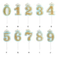 thumbnail image 4 of pitrice Golden Glitter Number Candle Birthday Cake Party Wedding Pie Decoration Kids Gift, Type 2, 4 of 8
