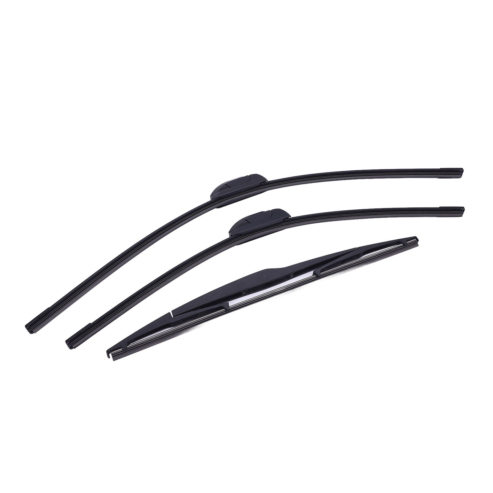 Windshield Wiper Blades Set, Rubber Car Windshield Wiper Blades 26in 22in 16in Reduce Noise 3Pcs Aerodynamic  for Vehicle