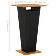 thumbnail image 4 of vidaXL Bar Table Black 60x60x110 cm Poly Rattan and Solid Acacia Wood, 4 of 4