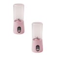thumbnail image 1 of Oleegame 2PC Portable Small Fruit Juicer Usb Rechargeable With 6 Juicer For Shakes Handheld For Sports Travel Outdoors For Kitchen Pink, 1 of 9