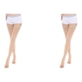 thumbnail image 3 of maskred Soft And Comfortable Tights High Stocking Stretchy Warm Fashionable Easy To Wear Nylon Compression Stockings Open Toe-Skin Color XL 2Set, 3 of 6