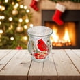thumbnail image 2 of Bougeoir En Verre Craquelé (Cardinal Sur Boîte Cadeau), 2 of 3