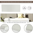 thumbnail image 3 of Entryway Bench, Shoe Bench with Hidden Storage, Shoe Storage Bench with 3 Drawers and 3 Rattan Baskets, Storage Shelf with Seat Cushion for Living Room, Entryway, Wood, White (42 inch), 3 of 9