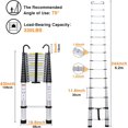 thumbnail image 2 of WINGOMART Telescopic Extension Ladder, Portable Aluminum Telescoping Ladder, 2 of 7