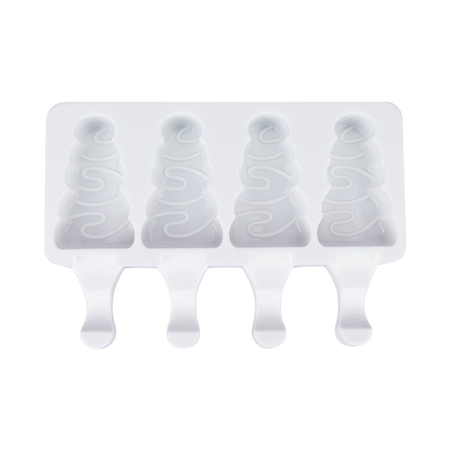 XZNGL DIY 4 Homemade Ice Cream Chocolate Candy Silicone Mold With 20 Wooden Sticks