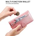 thumbnail image 2 of Case for Samsung Galaxy Note 10 Lite Zipper Pocket Wallet Leather Case Magnetic Closure Flip Cover - Pink, 2 of 5