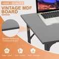thumbnail image 4 of BestOffice Computer Desk, Modern Home Writing & Study Table, PC Workstation Desk for Home Office, Black Metal Frame, 4 of 7