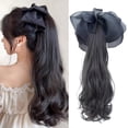thumbnail image 2 of Clip On Ponytail Hair Extension Synthetic Ponytail Hair Tail Hairpiec' Hair R9M2, 2 of 9