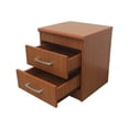 thumbnail image 3 of Hodedah Two Drawer Contemporary Wooden Nightstand in Cherry Finish, 3 of 4