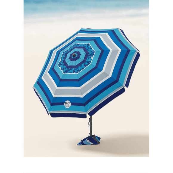 Rio Beach Umbrella 7.5 FT – UV Protection, Tilt Adjustable, Portable Sun Shade for Beach & Outdoor Use