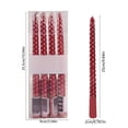 thumbnail image 3 of Electroplated Twisted Thread Candle Long Taper Candle for Romantic Wedding Decoration | Dripless Low-Fume Wax Candle for Dining Table Party Centerpiece | Indoor Home Decor Accessory, 3 of 6