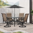 thumbnail image 2 of Outsunny Ensemble de Salle à Manger de Patio Extérieur 5 Pcs, Noir, 2 of 10