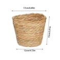 thumbnail image 2 of Handmade Woven Seagrass Storage Container Bohemian Decorative Planter for Indoor Home Organizer, 2 of 6
