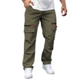thumbnail image 1 of Ceisia Men's Relaxed Straight Cotton Gift Cargo Multi-pocket Pants Soft Abrasion-resistant 3D Pockets Multi-Color, 1 of 5