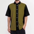 thumbnail image 4 of Homme Été Décontracté Imprimé Mode Imprimé Chemise Grande Taille Manches Courtes Justaucorps Manches Col Rabattu Chemise Justaucorps Homme Chemise Bouton Col Chemise, 4 of 8