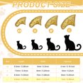 thumbnail image 2 of Uxcell Cat Nail Caps, Cat Claw Covers with Adhesive Glue and Applicators, Kitten Claw Caps Soft Paws, (40 Pcs, L, Crystal Gold), Intended for Pet Tips /  Nail Covers / Control Paws, 2 of 6
