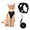 black, variant on CHUANK Cat Harness Adjustable Anti-Escape Vest Reflective Design Adjustable Length Quick-Release Buckle Cat Harness and Leash 11.0-13.7inx18.0-20.0inx150cm Green