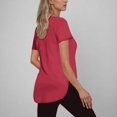 thumbnail image 4 of AherBiu T-Shirts pour Femmes à Col Rond, Coupe Ample, Décontractés, Manches Courtes, Hauts Surdimensionnés en Coton, T-Shirt Basique, T-Shirts, 4 of 7