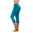 thumbnail image 2 of Gros Rabais! Aqestyerly Pantalons de Randonnée Joggers Mode Décontractée Femmes Uni Extensible Dames Taille Haute Jambes Larges Pantalons de Yoga Capris (Taille Extrême 9TG), 2 of 6
