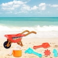 thumbnail image 4 of pdqouc 6-Pieces Beach Toy Sand Set with Bucket, Shovel, Rake and Molds, Complete Sandcastle Building Kit for Outdoor Sandpit Play, Perfect Summer Gift for Boys and Girls, 4 of 9