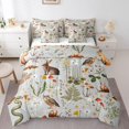 thumbnail image 1 of YST 7Pcs Mushroom Comforter Set with Sheets, Full Size, Boho Aesthetic Wild Animals Bedding Set, 1 of 5