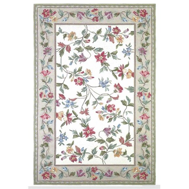 HomeRoots 352328 3 ft. 6 in. x 5 ft. 6 in. Wool Ivory Area Rug