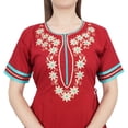 thumbnail image 3 of Bimba Robe Kurta Longue en Coton Bordeaux pour Femme, Jupe, Vêtements Indiens - 14, 3 of 4