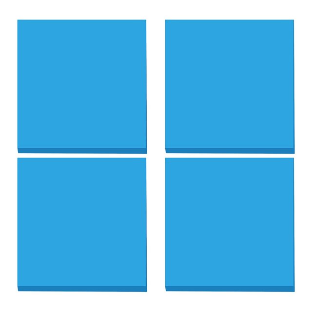 Blue Pop Up Sticky Notes 3 x 3 inch Refills 4 Pack 100 Sheets/Pack Colored Sticky Notes Self Adhesive Memo Pads for Home Office Supplies, Color Sticky Notes, Note Pens, Room Supplies