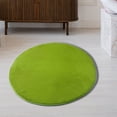 thumbnail image 3 of Round Solid Coral Velvet Memory Foam Carpets Area Rug Bedroom Doormat Floor Mat Mats, 3 of 4