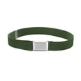 thumbnail image 1 of transemion 1 Ensemble Ceinture Élastique Simple pour Enfants Garçons Boucle Ajustable Taille Extensible Réutilisable Lavable Jeans Accessoires de Vêtements Vert, 1 of 9