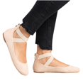 thumbnail image 4 of Womens Solid Color Autumn Asakuchi Elastic Band Dance Fashion Flat Shoes, 4 of 9