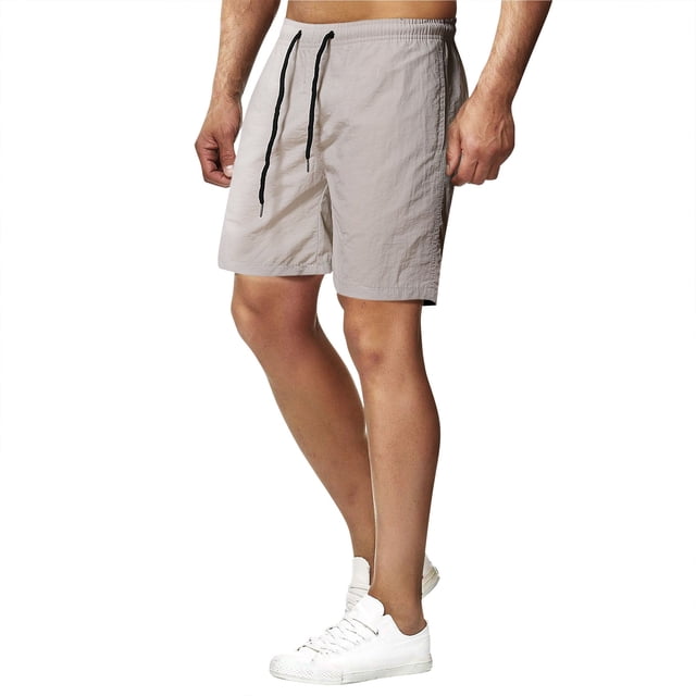 Plebaso Men's Quick Dry Shorts Drawstring Athletic Running Shorts Lightweight Summer Beach Sports Shorts