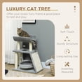 thumbnail image 4 of PawHut Cat Tree with Perch, Sisal Scratching Posts, Pad, Bed, Hanging Balls, 4 of 10