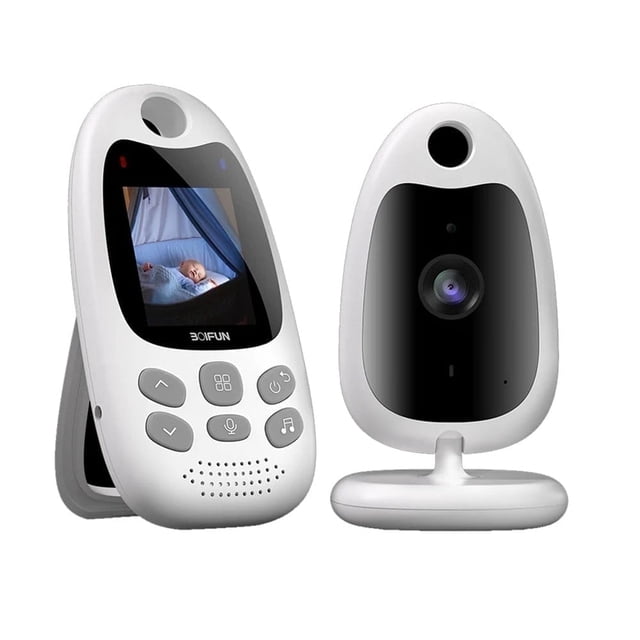 BOIFUN Baby Monitor with Camera and Audio, No WiFi, Auto Night Vision, Two-Way Audio, VOX Mode, 2 inch HD Screen, Feeding Reminder, Temperature Sensor, Lullaby