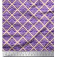 thumbnail image 1 of Soimoi Rayon Fabric Leaves,Floral & Check Geometric Print Fabric by the Yard 56 Inch Wide, 1 of 1