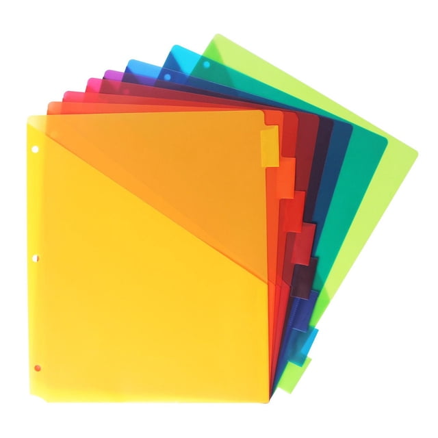 8-Tab Dividers With Pockets