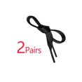 thumbnail image 3 of INSPIRE CHIC Unisex Solid Color Flat 0.4'' Wide Ribbon Shoelaces 2 Pairs 200cm/78.7" Black, 3 of 6