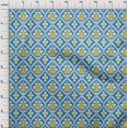 thumbnail image 4 of oneOone Rayon Blue Fabric Asian Ikat Craft Projects Decor Fabric Printed By The Yard 56 Inch Wide, 4 of 4