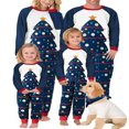 thumbnail image 1 of Christmas Family Matching Pajamas Set Tree Print Tops Pants Holiday Clothing 2pcs Pjs Sleepwear for, 1 of 8