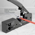 thumbnail image 3 of Cable Crimping Tool, Multifunction Adjustable Crimping Mode RJ45 Crimp Tool High Carbon Steel  for Cat7a, 3 of 8