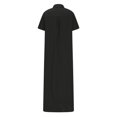 thumbnail image 4 of Robes d'Été Grande Taille pour Femmes 2024 Décontractées Aguichant Col Rond Uni et Manches Courtes Robe à Boutons Économisez jusqu'à 65 %!, 4 of 6