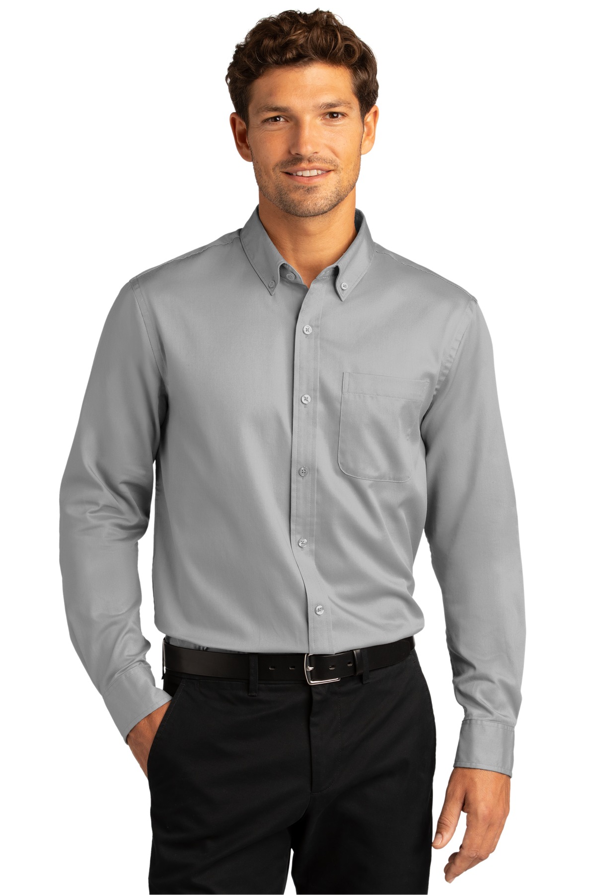 Port Authority Chemise en Sergé à Manches Longues SuperPro React. W808