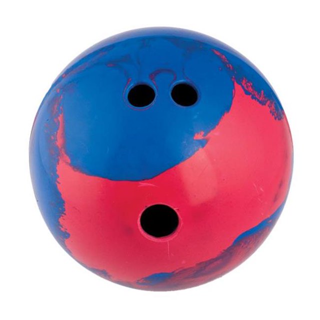 Balle de Quilles en Caoutchouc de 2,5 Lb, Bleue et Rouge