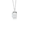 thumbnail image 2 of Angara Collier en Diamant Naturel - Collier Solitaire en Diamant Rond Serti Clos en Platine pour Femmes, 2 of 10