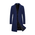 thumbnail image 1 of Innerwin Manteau Trench-Coat Homme à Col Cranté Manches Longues Décontracté Bleu Marine m, 1 of 2