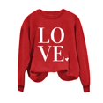 thumbnail image 3 of Penkiiy Chandails de la Saint-Valentin pour Femmes avec Cœur Rouge Graphique Chandail à Manches Longues Col Rond Chandail de la Saint-Valentin TP Rouge, 3 of 4