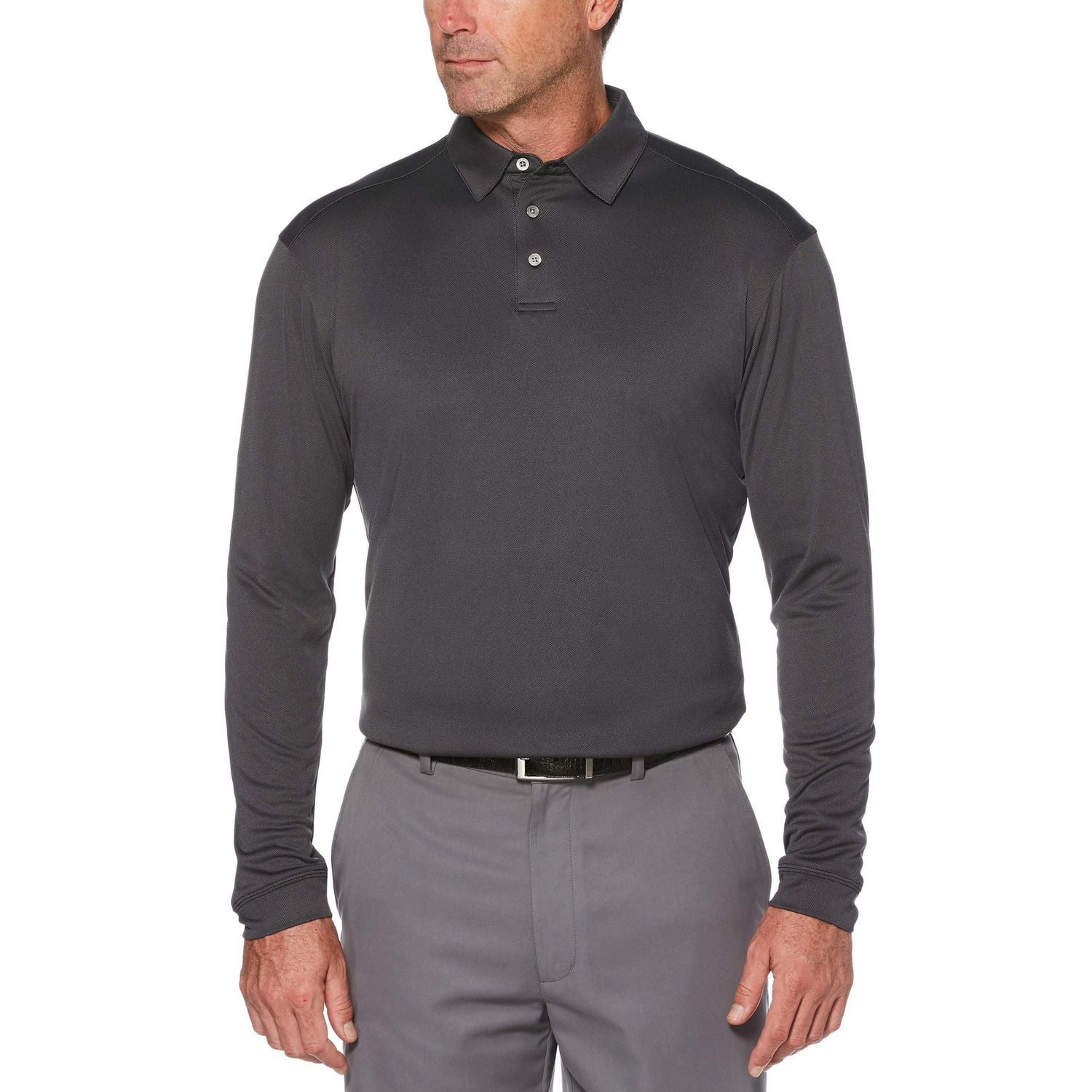 Ben Hogan Performance Men's Solid Lightweight Long Sleeve Polo Shirt
